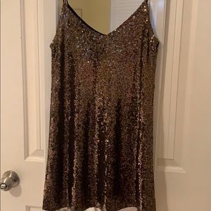 Gold Sequin Dress